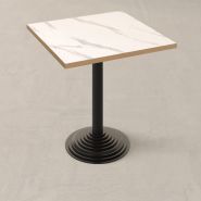 Table New York - Restootab, élégante et urbaine avec piétement en fonte, plateaux personnalisables_0