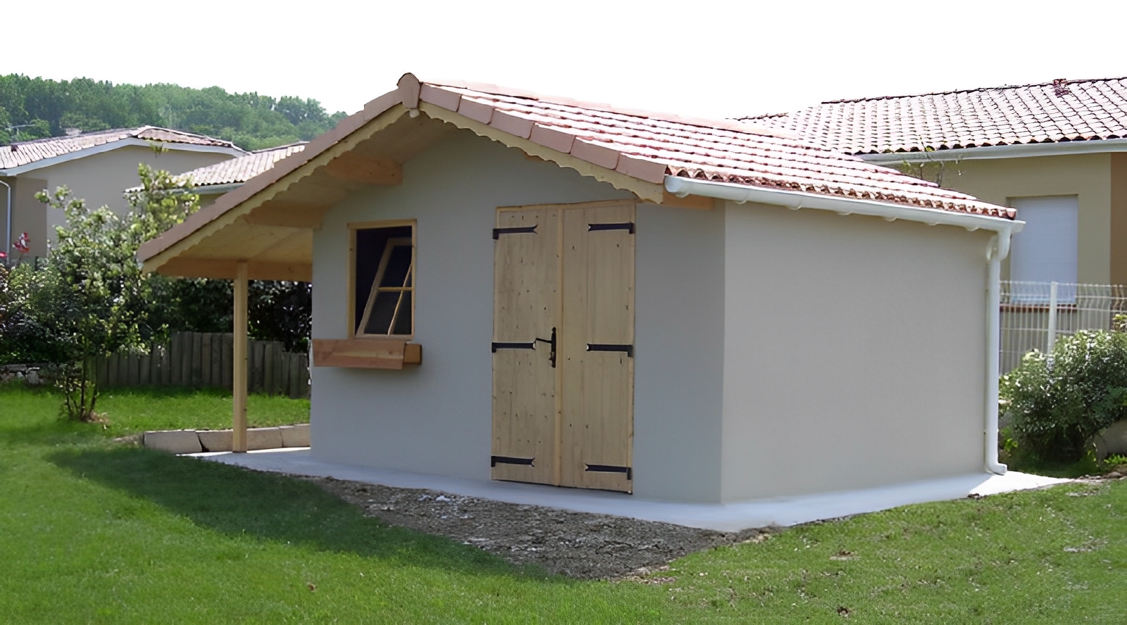 Abri de jardin toit plat avec débord de -5m2 à 20m² Cancale