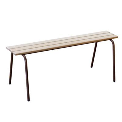 Banc scolaire sans dossier 120 cm pieds bruns_0