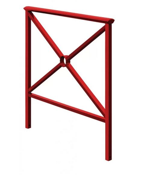 Barrière urbaine Hambourg - acier peint sur zinc - 3 coloris au choix - à sceller - 12 kg_0