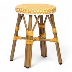 Bistromania Tabouret de terrasse RIVOLI - Jaune et blanc - EA069_0