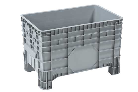 Caisse-palette plastique 600x1000 mm - 4 pieds - CPP610/285/4P - PEHD - 285L - Charge 200 kg_0