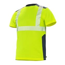 Cepovett - Tee-Shirt manches courtes Fluo Safe Jaune / Bleu Foncé Taille 4XL - XXXXL 3603623485406_0