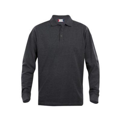 CLIQUE Polo ML Homme Anthracite Chiné M_0