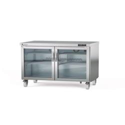 CORECO Meuble Froid Haut Rendement - 2 Portes Vitrees - 0C/+8C - 1532X805X915 - Interieur Et Exterieur Inox Aisi 430 - Roulettes SDV-60 - Acier inoxyd_0