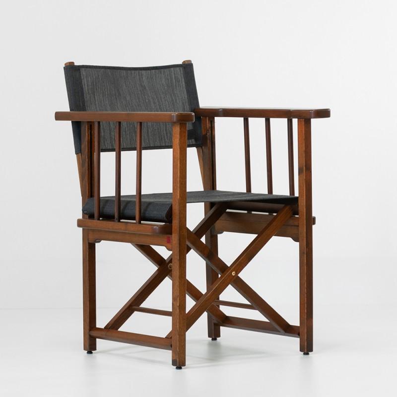 Fauteuil metteur en scène F104h - pliable en robinier - couleur azur - personnalisable avec logo_0