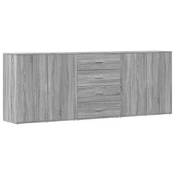 Helloshop26 - Buffet bahut commode armoire meuble de rangement organisateur cuisine salle de séjour salons 3 pcs sonoma bois 02_0037179 - 30002132548_0