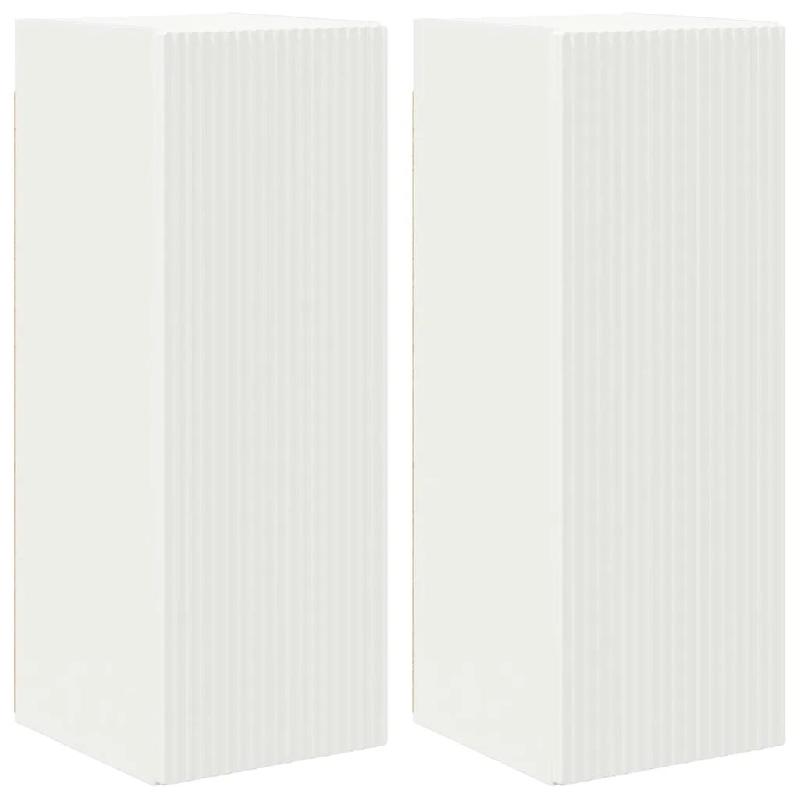 Helloshop26 - Meuble TV mural moderne fonctionnel 30 x 31 x 80 cm style minimaliste en bois d'ingénierie blanc 02_0054968 - blanc Bois massif 3000238_0