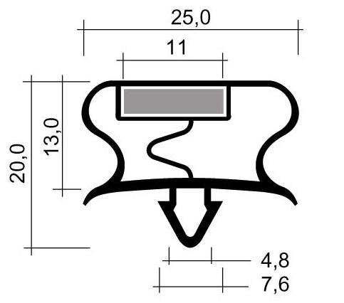Joint pvc magnetique pour meubles frigos jpc-130_0