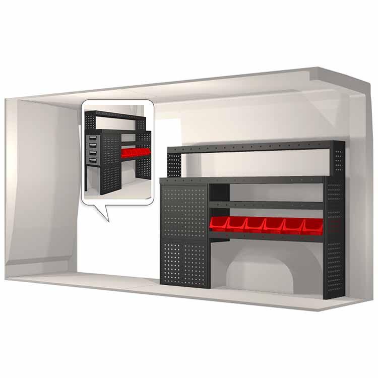 Kit aménagement 20100260 - Meubles de rangement optimisés pour véhicules utilitaires - Citroën Jumper, Fiat Ducato, Peugeot Boxer et Hyundai H350_0