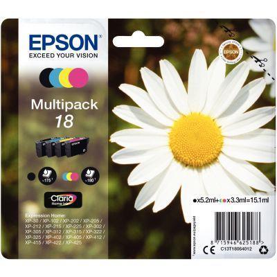 Lot de 4 cartouches jet d'encre Epson T18064 - Noir, Cyan, Magenta et Jaune_0