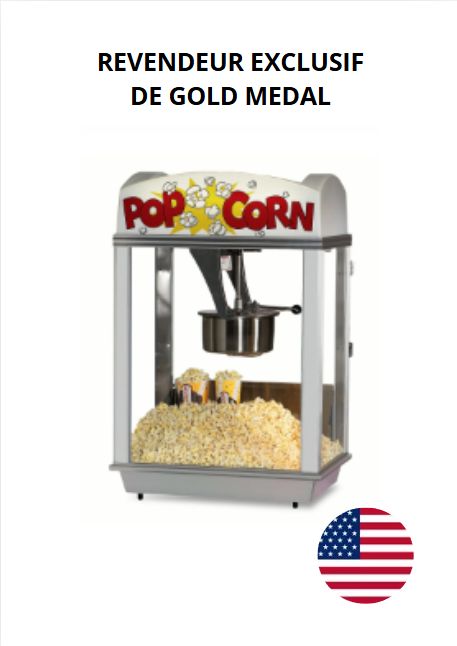 Machine à pop corn professionnelle 16 oz (453 grammes) gold medal modèle citation_0