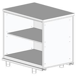 Meuble arrière neutre - Metrika Line NN10X - Dimensions 1000x695(670)x950 mm_0