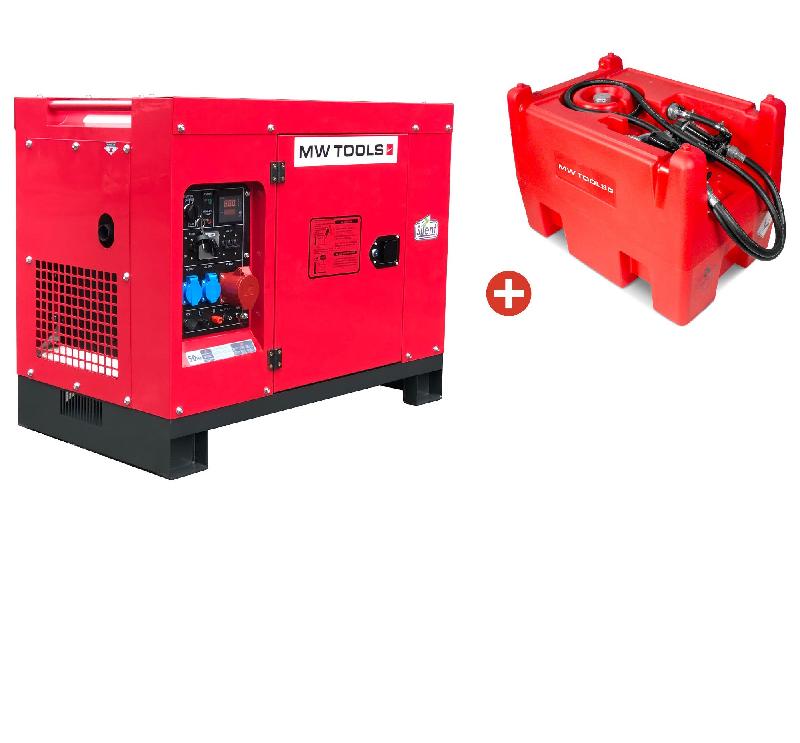 Groupe électrogène diesel 10kW + station de ravitaillement 210L MW Tools DG100EPACK1_0