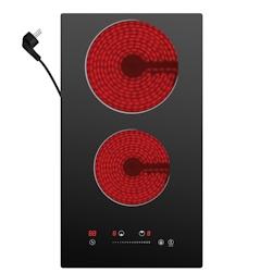 Plaque de cuisson vitrocéramique CDV 30 cm 2 zones 9 niveaux, commande tactile 3000 W CDVER302 - noir céramique CDVER302_0