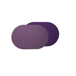 Stil Casa, set de 12 chemins de table bicolores, polyuréthane cousu, 58xh. 38 cm, finition dollar couleur lilas/violet. - RUN5838-LV_0