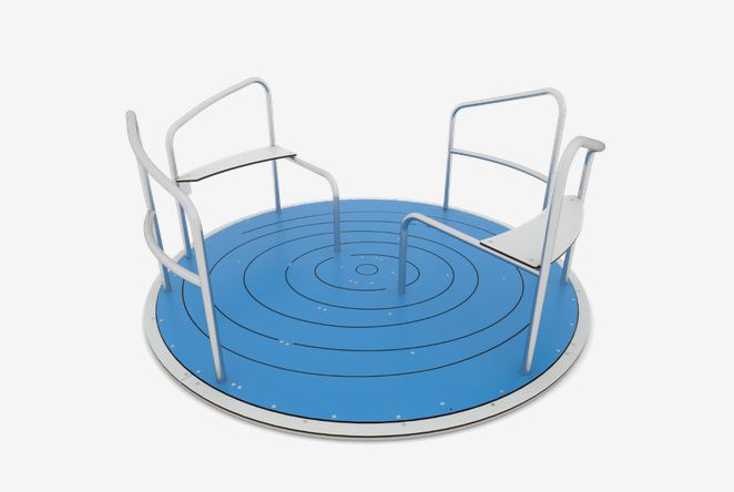 Tourniquet inclusif mer JC15D - Structure pour aire de jeux en métal, HPL et acier inoxydable_0