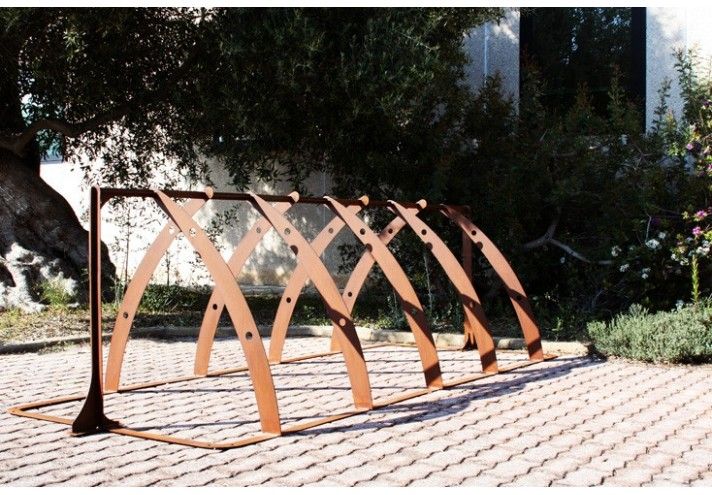 Arco - porte-vélos - track design - en acier corten_0