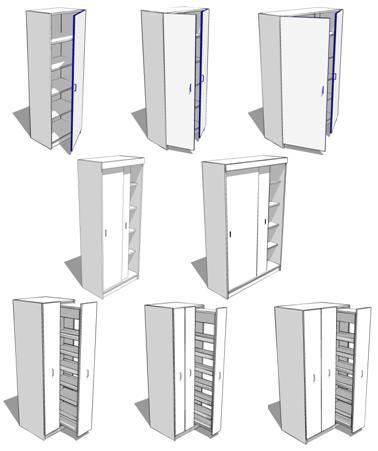 Armoire de laboratoire - 1200 mm - Portes battantes, coulissantes ou tiroirs verticaux - Dimensions P. 470 x H. 1928 mm_0