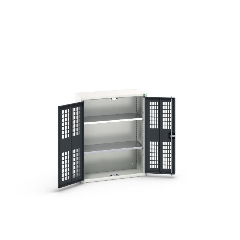 Armoire d'atelier Verso - Porte ventilée - 2 tablettes réglables - 800x350x1000mm_0