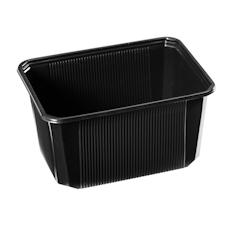 Barquette Noire Polypro 1500cc + couvercle par 300 pièces JORIDEAL - noir plastique polypropylène 5414304171611_0