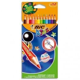 BIC ETUI CARTON DE 12 CRAYONS DE COULEUR EVOLUTION COLORIS ASSORTIS CONTE