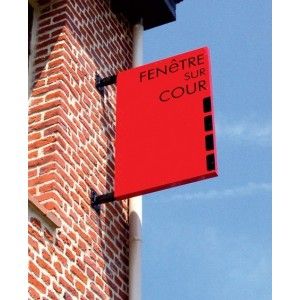 CLDF07 - Enseigne drapeau caisson non lumineuse - Signamedia - 1000x1000 mm_0