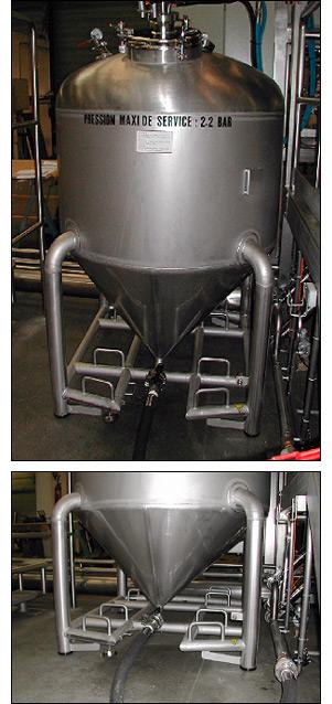 Conteneur 1200 litres à cône déporté - Inox SS 316L et SS 304 - Vidange gravitaire DN50_0