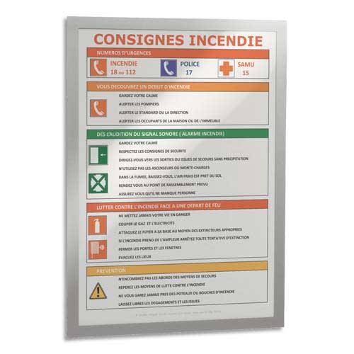 Durable pack de 10 cadres d'affichage mural duraframe a4 - adhésif et repositionnable - argent_0