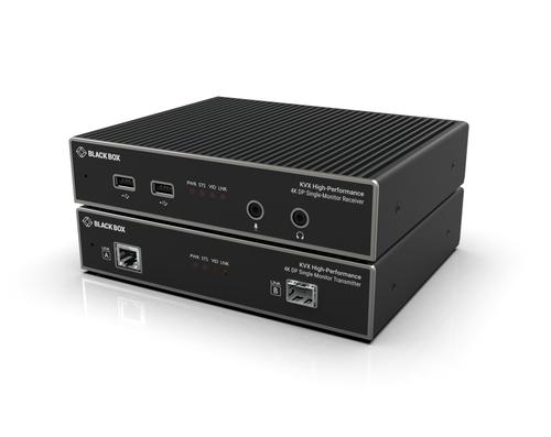 Extender KVM série KVXHP sur câble CATx /fibre optique, 1 écran, 4K DisplayPort, hub USB 2.0, série, audio, vidéo locale_0