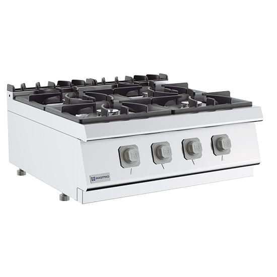 Fourneau à gaz de table professionnel avec 4 brûleurs - 26 kw - MS78PCGT_0