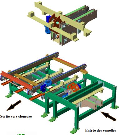 Introduction de semelles pour machines à palettes - Platon - Poids 1650 kg - Longueur 3430 mm - Puissance 4.1 KW_0
