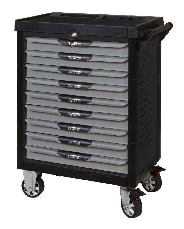 KSTOOLS - Servante d'atelier Pearl Line noire et grise, 9 tiroirs - 816.0009_0