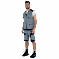 Lafont - Gilet de travail sans manches TROWEL Gris / Noir Taille M - M gris 3609702958892_0