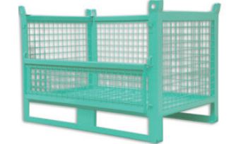 Panier de stockage grillagé - Capacité 1 000 kg - Gamme lève-palettes, bennes, pinces, sécurité & environnement_0