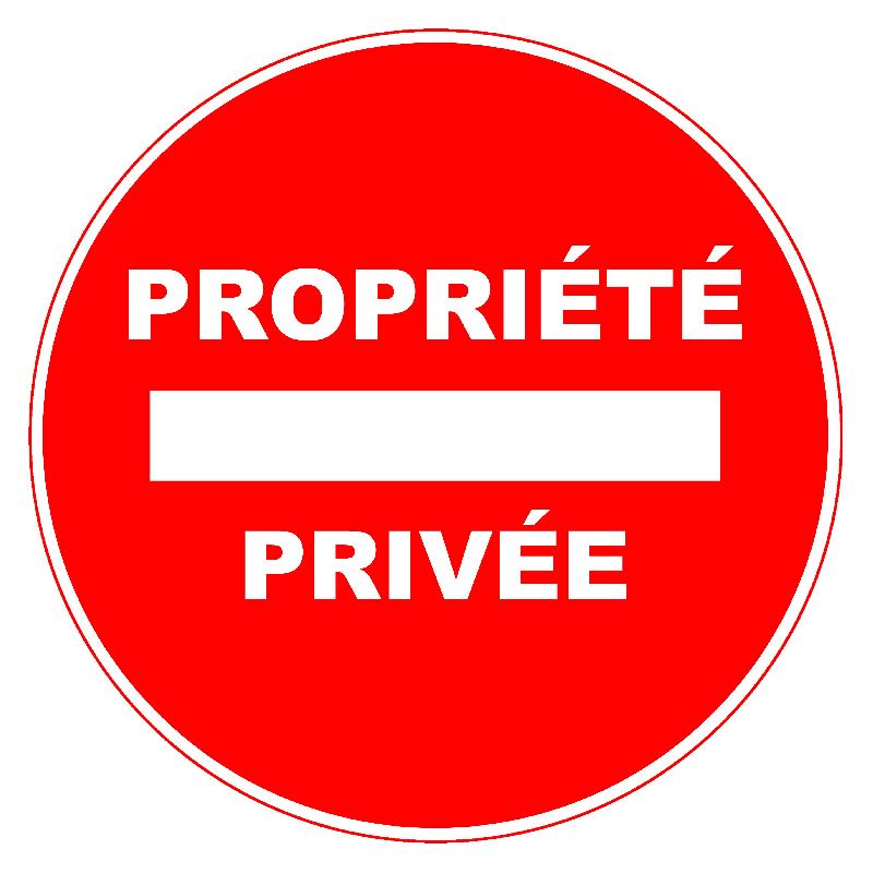 Panneau de signalisation propriété privée - 190500_0