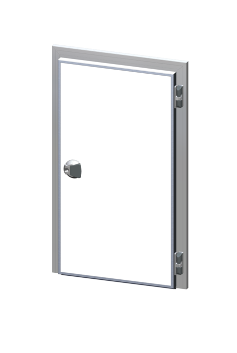Porte de réfrigérateur industriel sur charnière - température positive pour installation intérieure - châssis plat - porte pivotante isotherme_0
