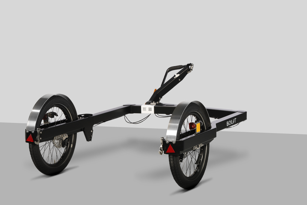 Remorque vélo mécanique professionnelle pour vos livraisons quotidiennes - Capacité 200kg -Bicylift_0