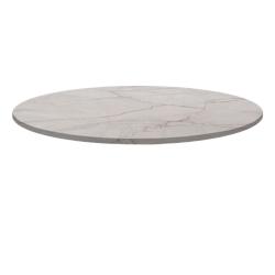 Restootab - Plateau Ø120 decor marbre yule - beige Bois manufacturé PL-R120M-MB.YUL_0