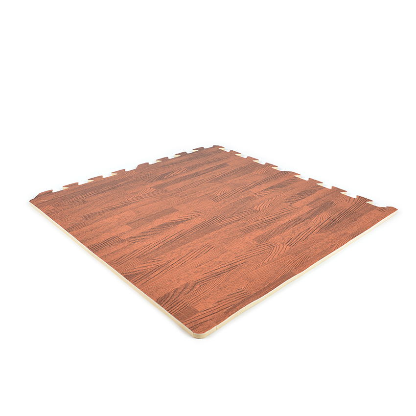 DALLES MOUSSE CHECKER BOIS FONCÉ 62X62X1.2 CM (4 DALLES + 8 BORDS)