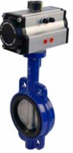 Vanne papillon motorisée AD930 - type wafer, NBR, disque inox 316, actionneur pneumatique double effet_0