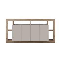 Vivabita Matelpro - Buffet/bahut contemporain 210 cm mercure/cachemire Dominika - Moderne & Design -Mercure/cachemire -  -Types de portes: Battantes -_0
