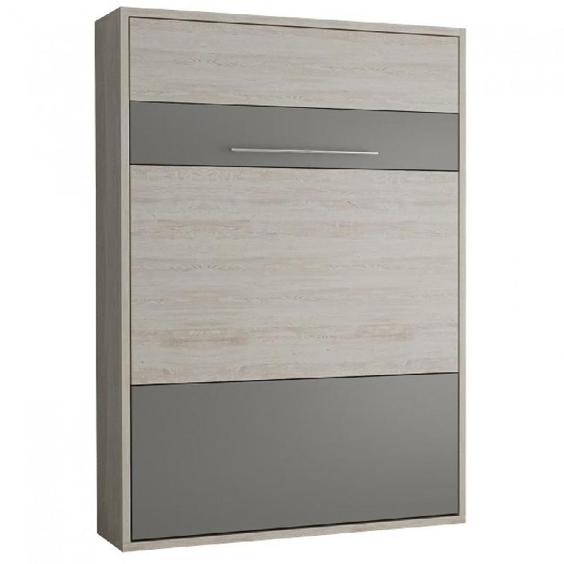 ARMOIRE LIT ESCAMOTABLE MYKONOS PIN / GRIS GRAPHITE COUCHAGE 140*200 CM._0