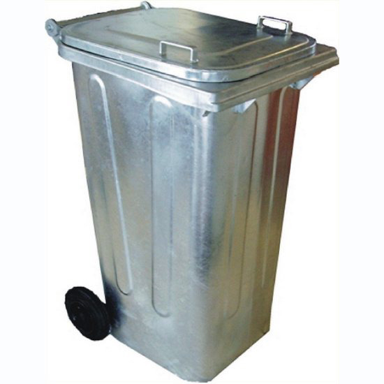 Bac métallique 240l couvercle métal_0