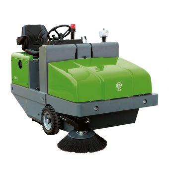 Balayeuse autoportée 161 e pack - brosses latérales, bennage haut avant, batterie et système hydraulique_0