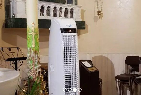 Brezza170 - Rafraîchisseur par évaporation 170 cm - Star Progetti France SARL - Mobile et puissant flux d'air de 3 500 m³/h_1