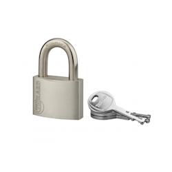 Cadenas à clé Cinox, inox, extérieur, anse inox, 50mm, 3 clés - THIRARD - gris 3150269870504_0
