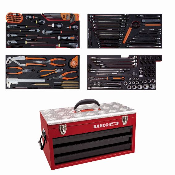 Caisse à outils métallique, kits d'outils multi-usages - 146 pcs - 1483KHD3RB-FF4_0