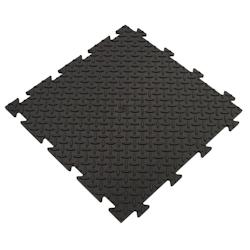 Dalle de garage en PVC clipsable 50x50 cm - Antidérapante, carrossable et résistante - Art Plast P50CR Noir_0