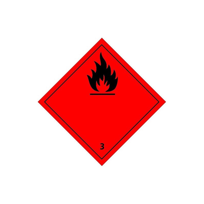 Ed1003 - Étiquette de danger 100x100 mm - Classe 3 - Rouleau de 1000 unités_0
